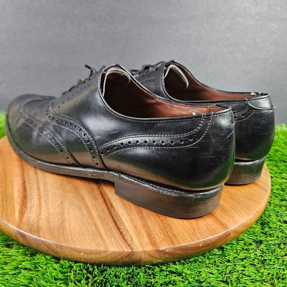 Allen Edmonds Chester Men\'s Wingtip Oxford Black Leather Dress Shoes Size 10.5 D main image 8
